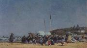 Eugene Boudin The Beach at Trouville France oil painting artist